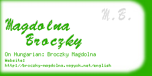 magdolna broczky business card